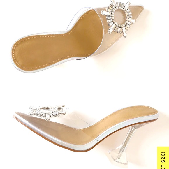 holographic pointed toe heels